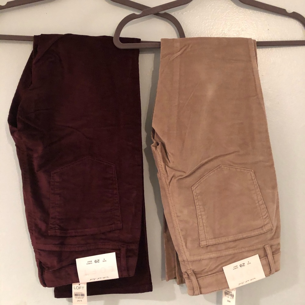 Set of 2 curvy bootcut corduroys from the Loft
